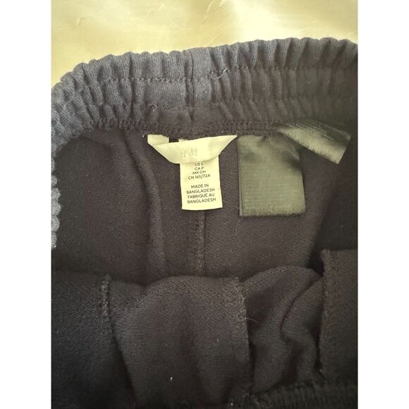 H&M Navy Blue Sweat Shorts, Drawstring, Pockets, S - Picture 5 of 7